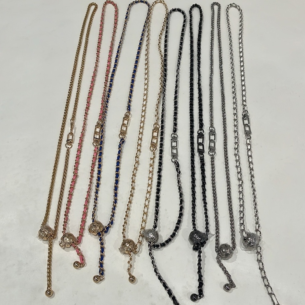 Unbranded adjustable chains: metal & faux leather + inserts available
